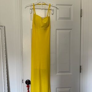 SHEIN Vibrant Yellow Maxi Dress